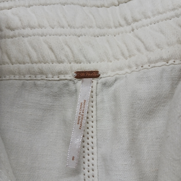 Free People Denim Mini Skirt Women Size 8 Off White Hemp Cotton Blend Casual - Picture 7 of 7